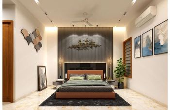 Bedroom Interior Designing Software Used Revit, Lumion, Photoshop Consultation Type Online, On-site, Video Call Service For Residential, Homeowner, - Akshar Construction - India