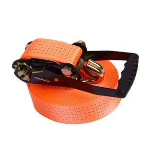 Customized 2inch Cargo Lashing Straps 5tons Ratchet Tie Downs Straps with Logo - LINYI LEIAO RIGGING CO.,LTD - China