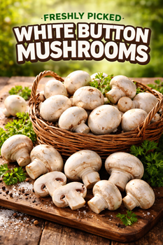 Premium Fresh White Button Mushrooms – Natural & Farm Picked Color White Texture Firm Origin China Features Organic Flavor Profile Mild, - Meicun Farm - China