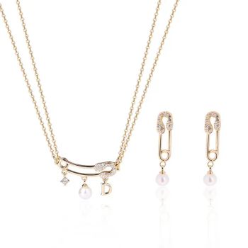 New Hot Selling Personalized Fashion Pearl Jewelry Set Necklace Earrings Two-Piece Set Manufacturers Wholesale - YIWU JINYE IMPORT AND EXPORT CO., LTD - China
