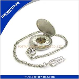 Vintage Watch Large Face Silver Metal Pocket Watch Logo OEM Origin Cn Gender Men MOQ 500PCS Style Modern Feature Day/Date - Shenzhen Postar Clock & Watch Co., Ltd. - China