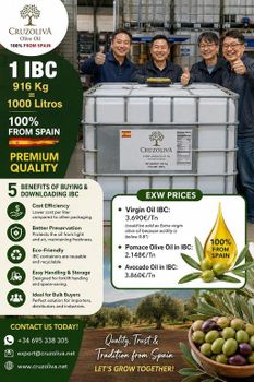 Bulk Olive Oils - Cruzoliva Olive Oils and olives - Spain