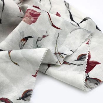 Linen/Viscose Blended Fabric in Dyed and Print Style Plain Width 53/54" Origin China Technics Woven Pattern Printed Model NO. - JIANGXI REURO BAST TEXTILES CO., LTD. - China