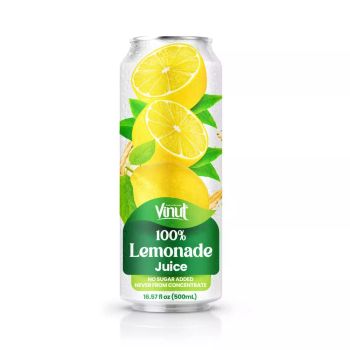 16.57 fl oz Vinut 100% Lemonade Juice Drink (no sugar added) Brand Name Vinut Shelf Life 24 months Certification BRC  ,  FDA  ,  FSSC22000  ,  GMP  ,  HACCP  ,  - Nam Viet F&B - Vietnam