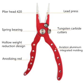 Fishing Pliers Long Reach Hook Remover Pliers Size Middle HS Code 78060090 Sample Avaliable Origin Guang Dong Model NO. ST-327SC - Guang Dong Yong Huang Leisure Products Co., Ltd. - China