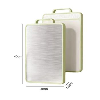 Double-Sided Stainless Steel Wheat Straw Cutting Board Premium Chopping Blocks Kitchen Use Chopping Board - Chaozhou Binjiang Industrial Investment Co., Ltd. - China