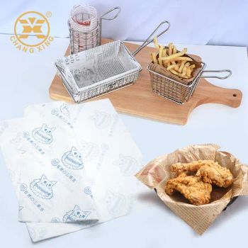Greaseproof Wax Sandwich Packaging Paper Fried Chicken Fries Wrapper Paper - Guangdong Changxing Printing Service Co., Ltd. - China