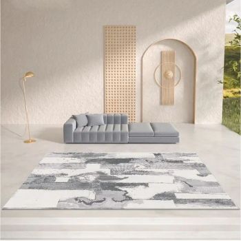 Luxurious Abstract Grey Area Rugs for Elegant Home Styling MOQ 100sqm Style Modern Design Modern Thickness 12mm Technics - Hefei Dongfang Qifu Carpet Co., Ltd. - China