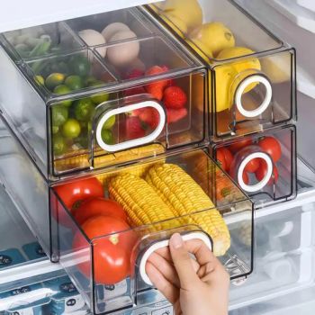 6PCS Drawer-Type Kitchen Refrigerator Transparent Pet Storage Box Plastic Food Storage Containers Home Storage Organization Household Clutter Sorting Tool - Ningbo Better Life Houseware Co., Ltd - China