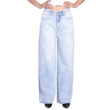 Custom MID Waisted Plus Size Light Blue Boyfriends Baggy Women Mom Jeans - Spring Fashion Co., Ltd - China