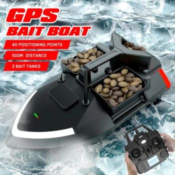 V020 RC Bait Boat GPS 40 Feeding Points Boat Autopilot Flashing Light 500m Fishing Bait Boats with 3 Bait Tanks 2kg Load - Shantou Flying Technology Inc. - China