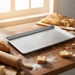 Stainless Steel Flat Baking Sheet Pan Commercial Bakery Production Perforation Baking Tray - Jiangsu T-Shine Bakeware Co., Ltd. - China