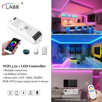 Shenzhen Factory High Performance WiFi LED 5 in 1 LED Strip Control Dimmer with CE FCC - Shenzhen Youlaimi Technology Co., Ltd - China