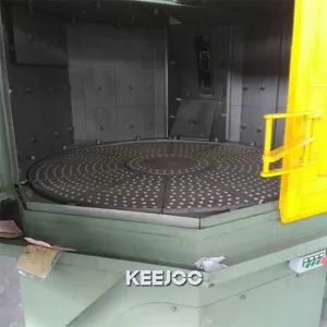 1350 560mm Double Rotary Table Shot Blasting Machine for Cleaning Forgings Castings - Qingdao KEEJOO Group - China