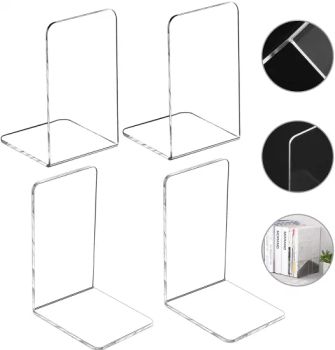 Plastic Acrylic Bookends Bookshelf for Library Office School - Shenzhen Zepacrylic Co., Ltd. - China