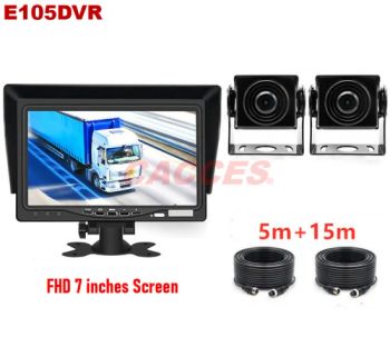 128GB DVR Dash Cam Audio 7'' 1080P Dual Cameras Monitor&Built-in Recorder for RV Truck Trailer Rear Side Front Reversing View Wired System 2 Split Large Screens - NINGBO CONFIDENCE CAR ACCESSORY LTD. - China