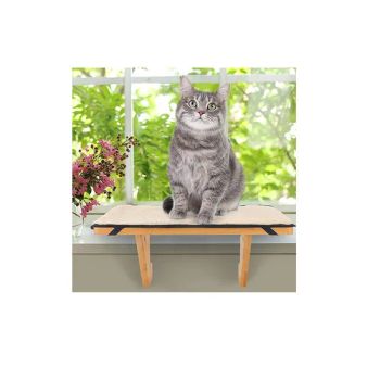 Bamboo Cat Window Perch Wood Natural 1Y Breathable Zzm Wzz Color Natural Pattern Print Material Wood Trademark Wzz Origin Europe - Cao County Zhi Zhen Mei Wood Co., Ltd. - China