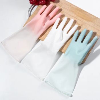 Gradual Color Change Waterproof Latex Gloves Washing Clothes Household Cleaning Gloves - Yiwu Billion Import & Export Co., Ltd - China