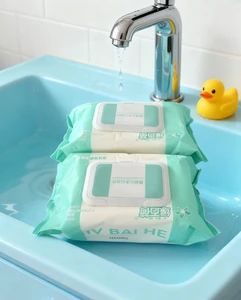 Flushable Antibacterial Cotton Wet Wipes 15x20cm 35-80GSM Portable 1Y MOQ10000 80cts/Bag - Hubei Runfang Sanitary Products Co., Ltd. - China