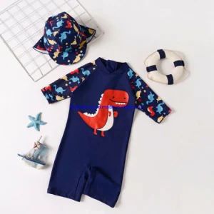 Boy Dinosaur Sun Protective Swimwear Rash Guard Swimsuit+Hat - Times Chensheng (Xiamen) Trading Co., Ltd. - China