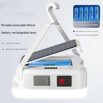 Large Capacity Battery LED Charging Lights, Outdoor Mountaineering Night Fishing Emergency Lights, Solar Panel Powered Lights - Shenzhen Ziyi Lighting Co., Ltd - China