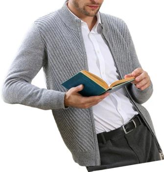 Factory Mens Pure Cashmere Coat Men's Cropped Cardigan Sweater Jackets Coats. - Chengdu Square Fonda Ltd. - China