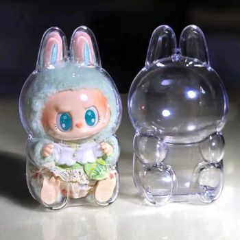 Wholesale Pop Mart Popmart Plush Toy Protective Keychains Acrylic Transparent Figure Case with Keychain, Crystal Clear Dust Cover Display Pendan - Skylark Network Co., Ltd. - China