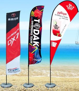 Factory Advertising Tear Drop Flying Feather Free Custom Banner Beach Flag Flags Banners - Global Custom Solutions Co.,Ltd - China