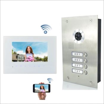 Doordeer Wireless Intercom Access Control, 4 Wires WiFi Video Doorphone 4 Users - ZHUHAI RONGTAI ELECTRONICS CO., LTD. - China