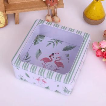 Custom Colored Metal Cookie Tin Rectangle Retro 0.5KG Offset Print MOQ100 15D - Hefei Wisdom Technology LLC. - China