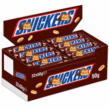 SNICKARS Full Size Bulk Milk Chocolate Candy Bars, 50g Bar, 32 ct Box - Smart Agri GmbH - Germany