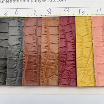 0.8mm PU Synthetic Leather Embossed Crocodile Artificial Leather Waterproof Leather for Shoe - Dongguan Sheng En Mao Leather Co., Ltd. - China