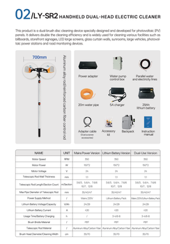 solar panel cleaning eqiupment Hand held disc double head PV Power Output 300 Solar Module Type 300 - Shangdong Yongzheng Eco-Tech Co.,Ltd - China