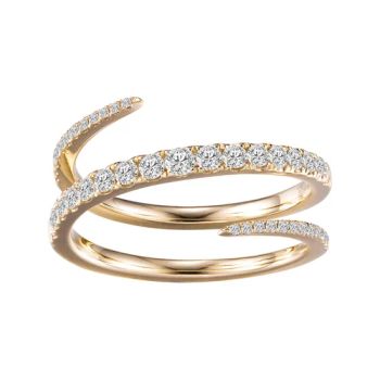 Messi Jewelry Ms-565 14K Gold Elegance Spiral Customized Lab Diamond Ring - Wuzhou Messi Gems Co., Ltd. - China