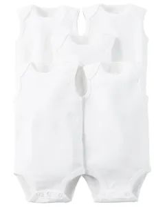 5-Pack Sleeveless Original Bodysuit Plain Baby Clothes Girl Romper - Suzhou Angels Co., Ltd. - China