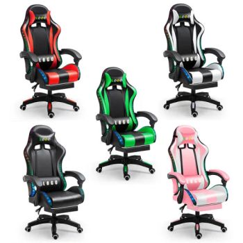 Cheap DDP PU Leather Computer PC Game Chair Silla Gamer LED RGB Racing Massage Gaming Chair with Lights and Speakers - Ningbo Charm-Tech Import and Export Corporation Ltd. - China