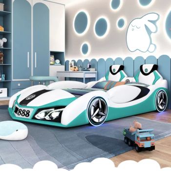 Modern Children Bedroom Furniture Kids' Beds Upholstered Kids' Cribs Car Bed for Kids Boy - Foshan Riyuehe Furniture Co., Ltd. - China