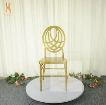 Wholesale Low Price Metal Iron Gold Color Round Back Chair Wedding Dining Chairs for Sale - Foshan Xinsheng Furniture Co., Ltd. - China