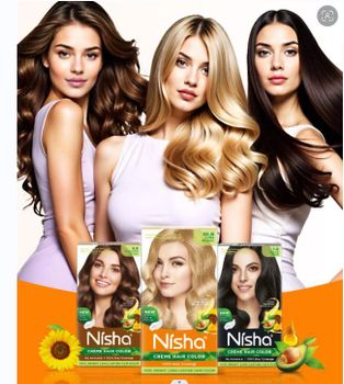 Nisha Hair colour henna based and cream base and amonia free - Yutika Natural Pvt Ltd - India