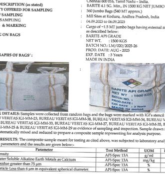 Barite powder 4.1 - Ssdubai - United Arab Emirates