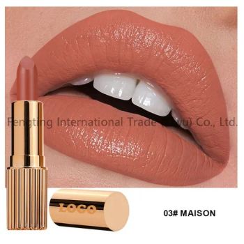 Golden Tube Custom Makeup Matte Lipstick Vegan Organic Non Toxic Lipstick Private Label Velvet Waterproof Lipstick - Fengting International Trade (Yiwu) Co., Ltd. - China