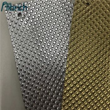 PVC Artificial Leather Golden & Silver Transfer Printed Synthetic Faux Rexine Leather for Upholstery - Jiangsu Albrich Textile Co., Ltd. - China
