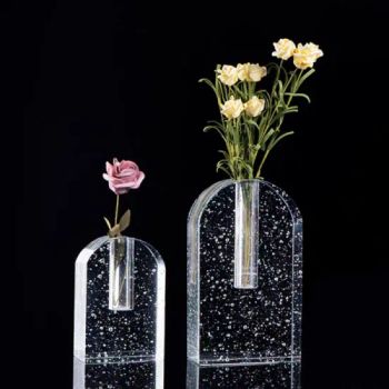 Luxury Modern Fashionable Beautiful Crystal Crafts Home Office Hotel Transparent Round Vase Crystal Glass Flower Vase - Shenzhen Carol Mendisi House Accessories Co. Ltd. - China