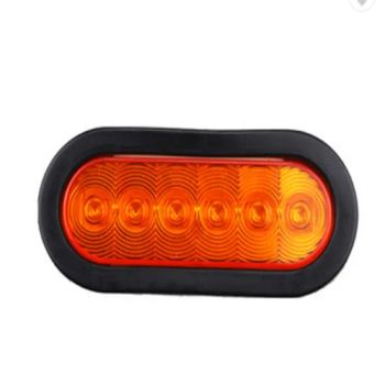 12V Amber/Red/White 6 LED Oval 6"Inch Side Marker Rubber/Screw Fitting Grommet Waterproof Tail Light for Truck Trailer Caravan - T-Bull Electronics Co., Limited - China