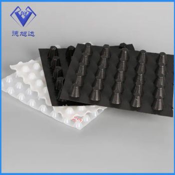 HDPE Drainage Dimple Board Building Materials Construction Chemicals Black White Color Plastic Drainage Sheet - Shandong Dexuda Geotextile Material Co., Ltd. - China