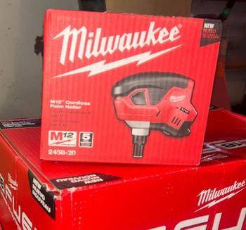 Milwaukee 2458-20 M12 12V Palm Nailer Tool - Red from Gadgets LLC Milwaukee 2458-20 M12 12V Palm Nailer Tool - Red - Gadgets LLC - United States