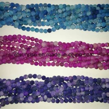 Semi Precious Stone Natural Crystal Matte Frosted Finished Cracked Agate Onyx Bead - East Sunrise Jewelry Co., Limited - China