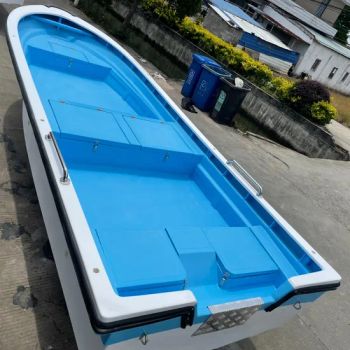 14FT 4 3m Cheap Price Fiberglass Material Fishing Work Boat Blue Racing Boats - Chongqing Agi Group Co., Ltd. - China