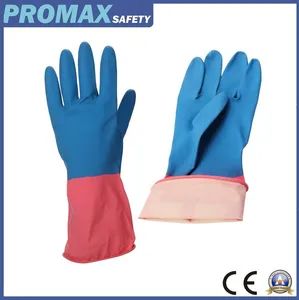 Blue / Pink Rubber Household Cleaning Kitchen Gloves Latex Gloves - Promax Safety Co., Ltd. - China