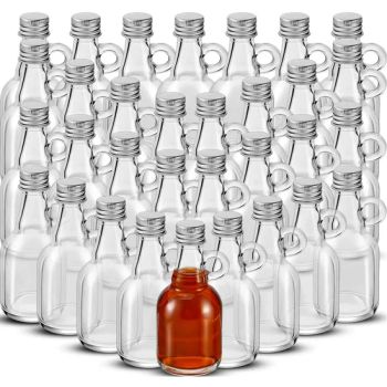 1 7 Oz Glass Syrup Bottles with Aluminum Lids and Loop Handles Clear Glass Bottles Reusable Maple Syrup Jars Syrup Containers Spir - Shandong Well Pack Industry Co., Ltd - China